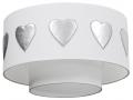 Plafonnier hearts silver white 35 cm - Taftan - LPC-508