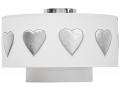 Plafonnier hearts silver white 35 cm - Taftan - LPC-508