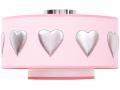 Plafonnier hearts silver pink 35 cm - Taftan - LPC-501