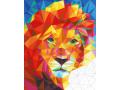 Peinture aux numeros - Polygon-Art Lion head - Taille 40 x 50 cm - Schipper - 609460738