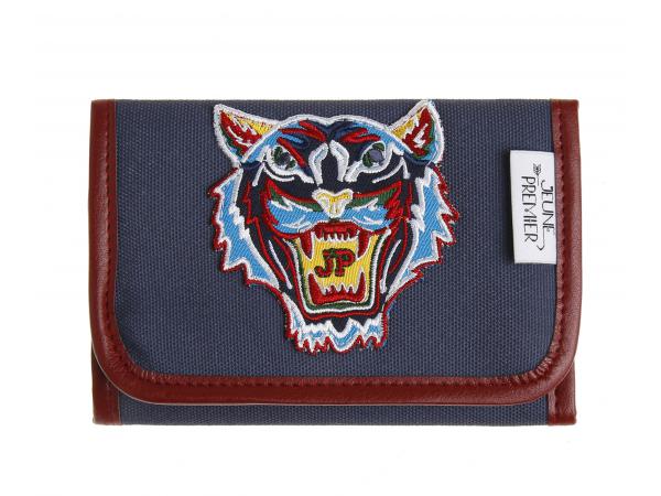 Portefeuille navy tiger - dimensions : 9,5x14x2 cm, finition cuir