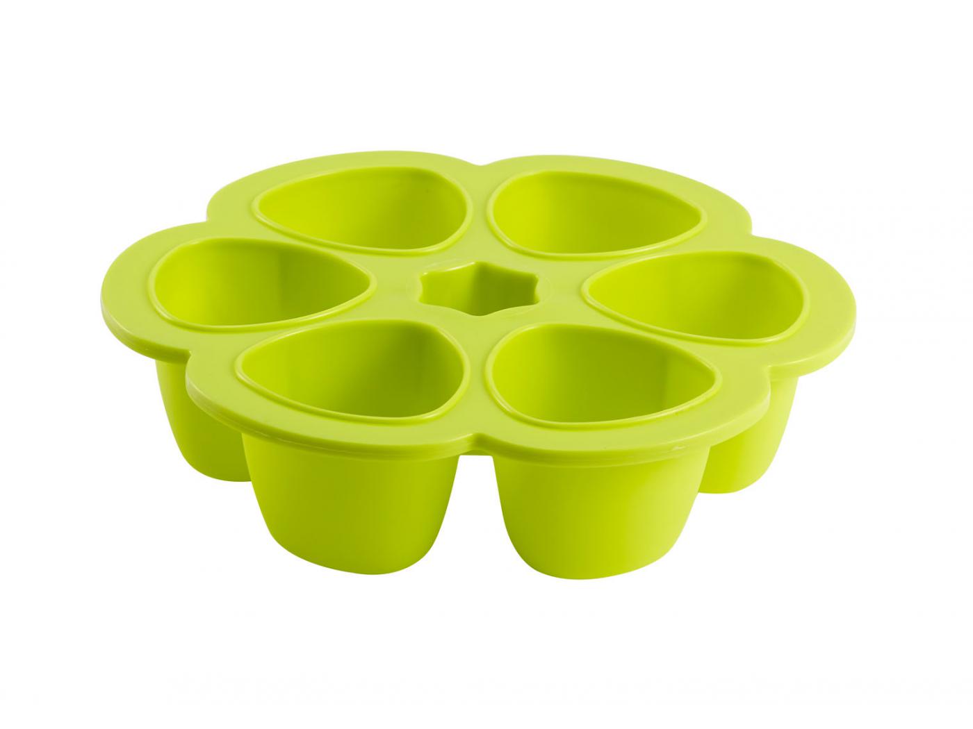 Beaba - Multiportions silicone 6 x 90 ml neon