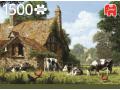 Puzzle 1500 pièces - Vaches à la ferme - Jumbo - 18579