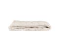 Couverture matelassé brodée main réversible Double Petits Carreaux ivoire /gris - Camomile London - C12-2DC