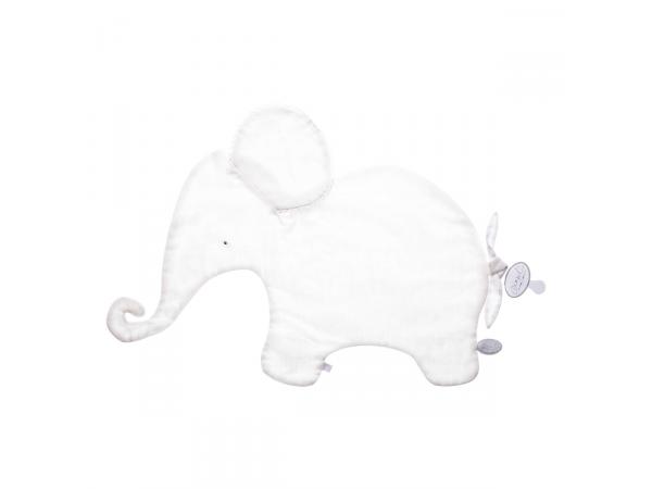 Oscar doudou éléphant classique 52 cm - blanc