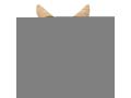 Coussin chat rose kaki / gris foncé - 12 x 34 cm - Camomile London - C60MS