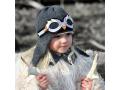 Bonnet fille gris foncé avec lunette amovible Pingouin - 6/12 mois - Lullaby Road - Penguin-6-12-mois