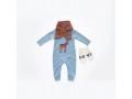 Combinaison âne en coton biologique bleue 0/3M - Oeuf Baby Clothes - L111022603