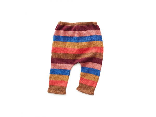 Pantalon rayé multicolore en alpaga 12m