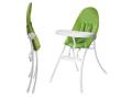 Chaise haute Nano cadre blanc et siège vert - 62 x 18 x 91,5 cm - Bloom - E10502-WGG-11-BKS