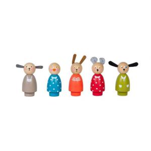Set de 5 personnages en bois La grande famille - Moulin Roty - 632421