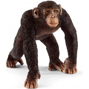 Figurine Chimpanzé mâle - Dimension : 6,5 cm x 5,2 cm x 5,7 cm - Schleich - 14817