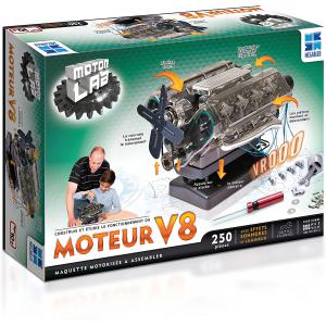 Motor lab - Moteur V8 - Dés 10 ans - Megableu editions - HM10MB