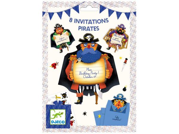 Fêtes - anniversaires - cartes d'invitation pirates *