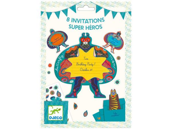 Fêtes - anniversaires - cartes d'invitation super héros