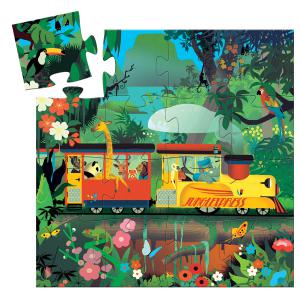 Puzzle silhouette - La locomotive - 16 pcs - Djeco - DJ07267