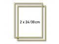 Cadre en aluminium 2x (24 x 30 cm) gold - Schipper - 605200762