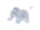 Doudou musical éléphant bleu Oscar - Position allongée 42 cm, Hauteur 25 cm - Dimpel