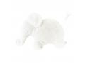 Doudou musical éléphant blanc Oscar - Position allongée 42 cm, Hauteur 25 cm - Dimpel - 885274
