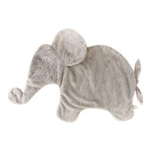 Couverture câlin éléphant beige-gris Oscar - Position allongée 82 cm, Hauteur 50 cm - Dimpel - 885456