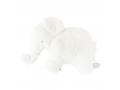 Doudou plat éléphant blanc Oscar - Position allongée 32 cm, Hauteur 20 cm - Dimpel - 885222