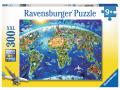 Puzzles enfants - Puzzle 300 pièces XXL - Carte des monuments du monde - Ravensburger - 13227