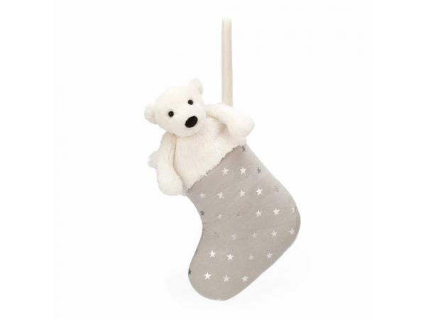 Bashful polar bear stocking 23 cm