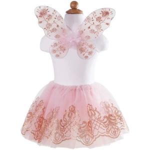 Great Pretenders - 44115 - Set Jupe & Ailes de luxe, or rose, taille EU 104-116 - Ages 3-7 years (381652)