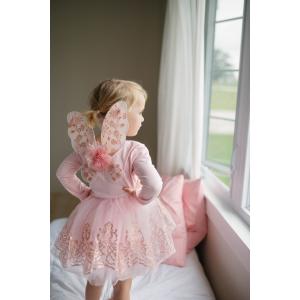 Set Jupe & Ailes de luxe, or rose, Taille EU 104-116 - Ages 3-7 years - Great Pretenders - 44115