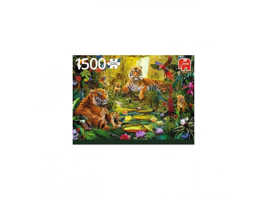 Jumbo 18525 Puzzle 1500 pièces Tigre dans la jungle/Tiger in the jungle