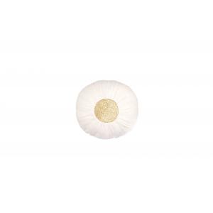 Coussin B. MM - Lin blanc avec paillettes or - Mouche-Paris - MOU-CBLBPOM