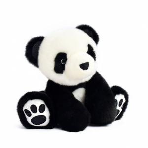Peluche so chic panda - noir - taille 25 cm - Histoire d'ours - HO2867