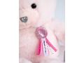 Peluche ours charms - rose sorbet - taille 24 cm - boîte cadeau - Histoire d'ours - HO2806