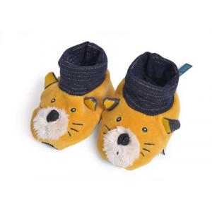Chaussons chat moutarde Lulu Les Moustaches - Moulin Roty - 666011