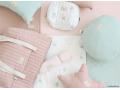 Sac de maternité Paris en coton organique 34x50x12 cm white bubble - misty pink - Nobodinoz - N105239