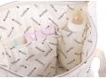 Sac de maternité Paris en coton organique 34x50x12 cm white bubble - misty pink - Nobodinoz - N105239