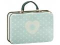Metal Suitcase, Cream, Mint dots - Taille 7 cm - Maileg - 20-7013-00