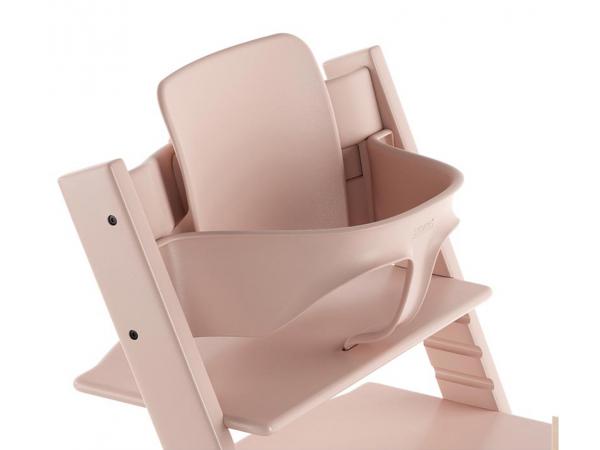 Baby set couleur rose poudre pour chaise tripp trapp