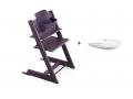 Pack chaise TRIPP TRAPP Prune avec Baby Set et tablette - Stokke - BU136
