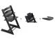 Chaise Tripp Trapp Chêne Noir avec Baby Set et tablette - Stokke