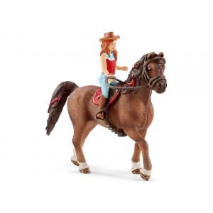 Schleich - 42514 - Figurine Horse Club Hannah & Cayenne - Dimension : 15 cm x 8,2 cm x 18 cm (392810)