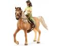 Figurine Horse Club Sarah & Mystery - Dimension : 15 cm x 8,2 cm x 18 cm - Schleich - 42517