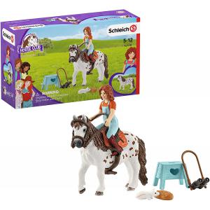 Figurine Horse Club Mia & Spotty - Dimension : 19 cm x 5,5 cm x 11,5 cm - Schleich - 42518