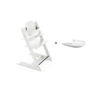 Stokke - BU130 - Chaise Tripp Trapp Blanc avec Baby Set et tablette (392880)