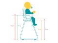 Chaise haute TIBU Toddler - Structure Blanche - Bois Hêtre - Charlie crane - 3921332
