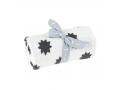 Couverture coton bio Little Chums Étoiles blanc, 75x100 cm - Lassig - 1542001109