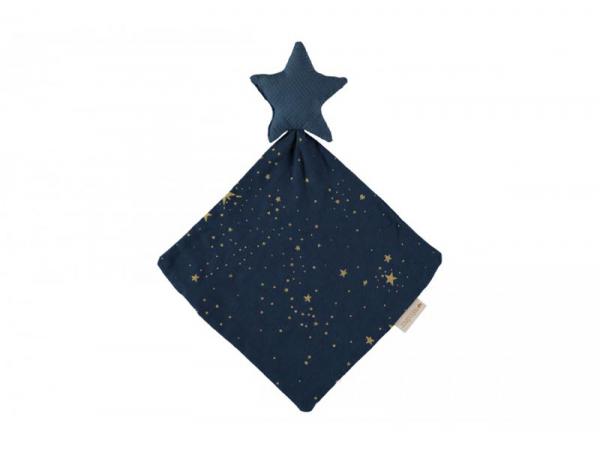 Doudou étoile 30x30 gold stella /midnight blue