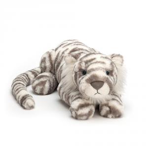 Jellycat - SAC1T - Peluche tigre de neige Sacha - L = 14 cm x l = 46 cm x H =12 cm (399970)