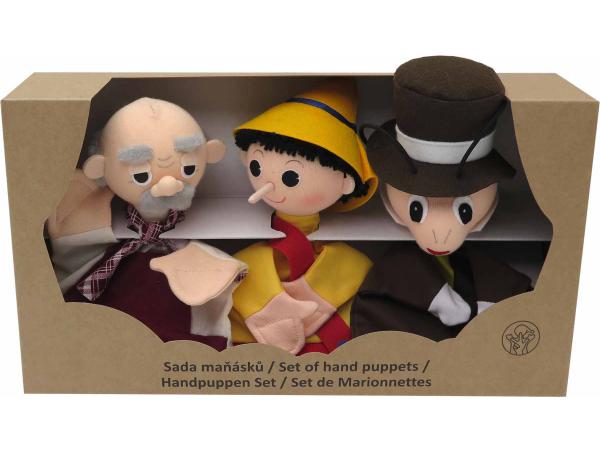 Set 3 marionnettes pinocchio - sans pieds - fabriqué en europe - jouet d'hier