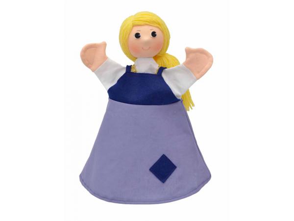 Marionnette princesse 30 cm avec 2 robes - fabriqué en europe - jouet d'hier